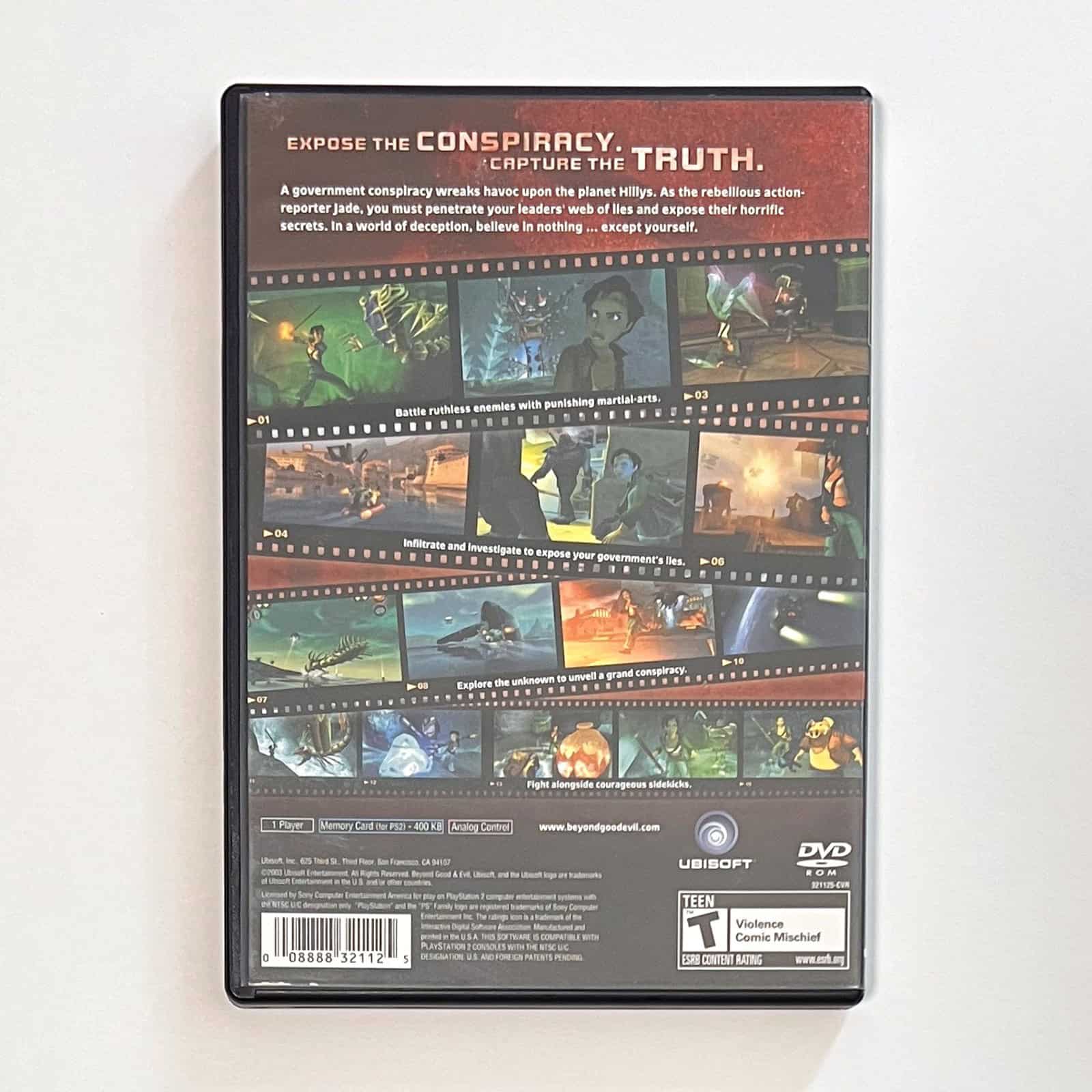 Beyond Good & Evil PS2 back cover