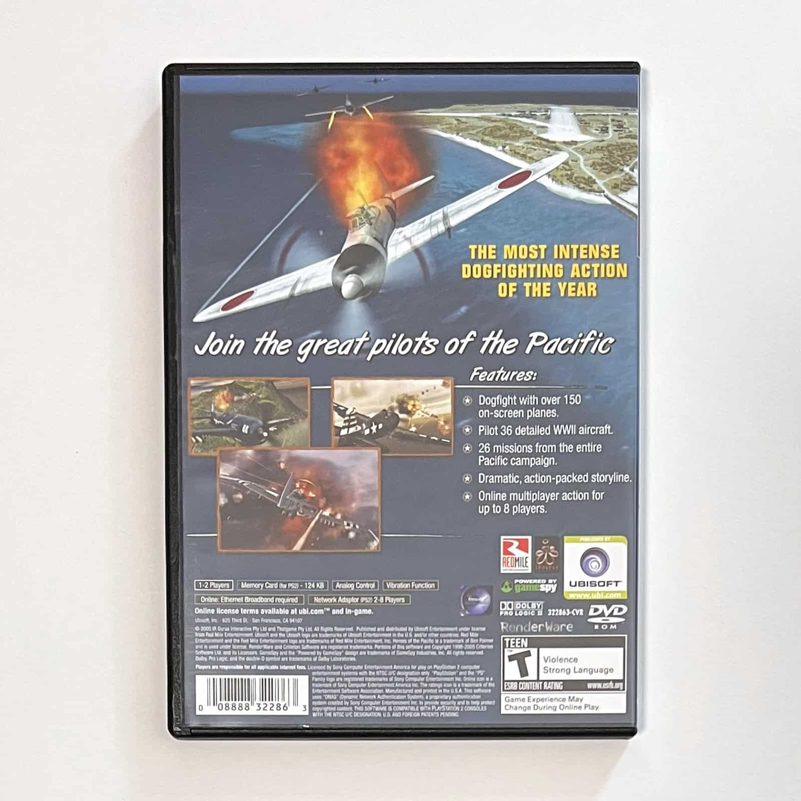 Heroes of the Pacific PS2 back cover