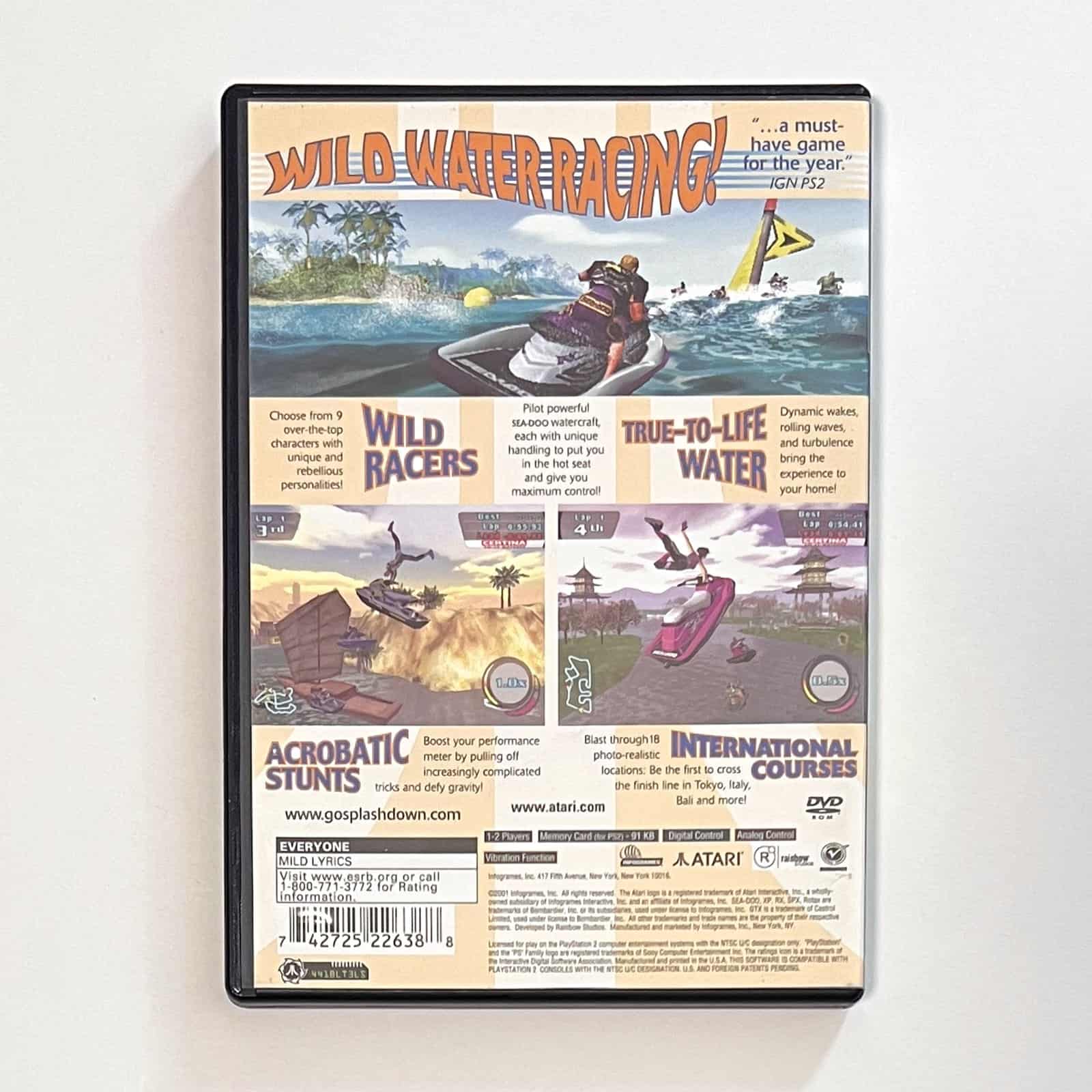 Splashdown PS2 back cover