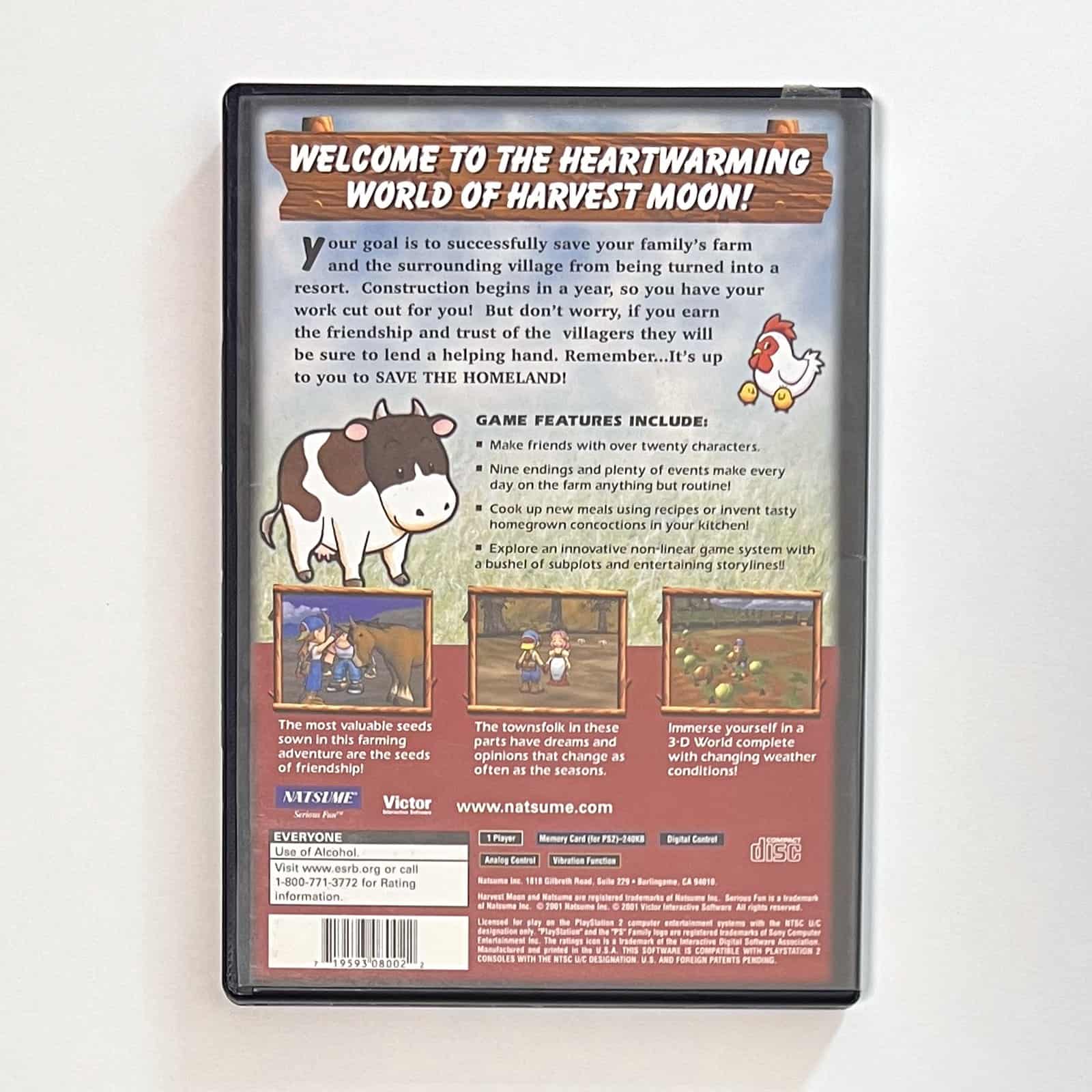 Harvest Moon: Save the Homeland PS2 back cover
