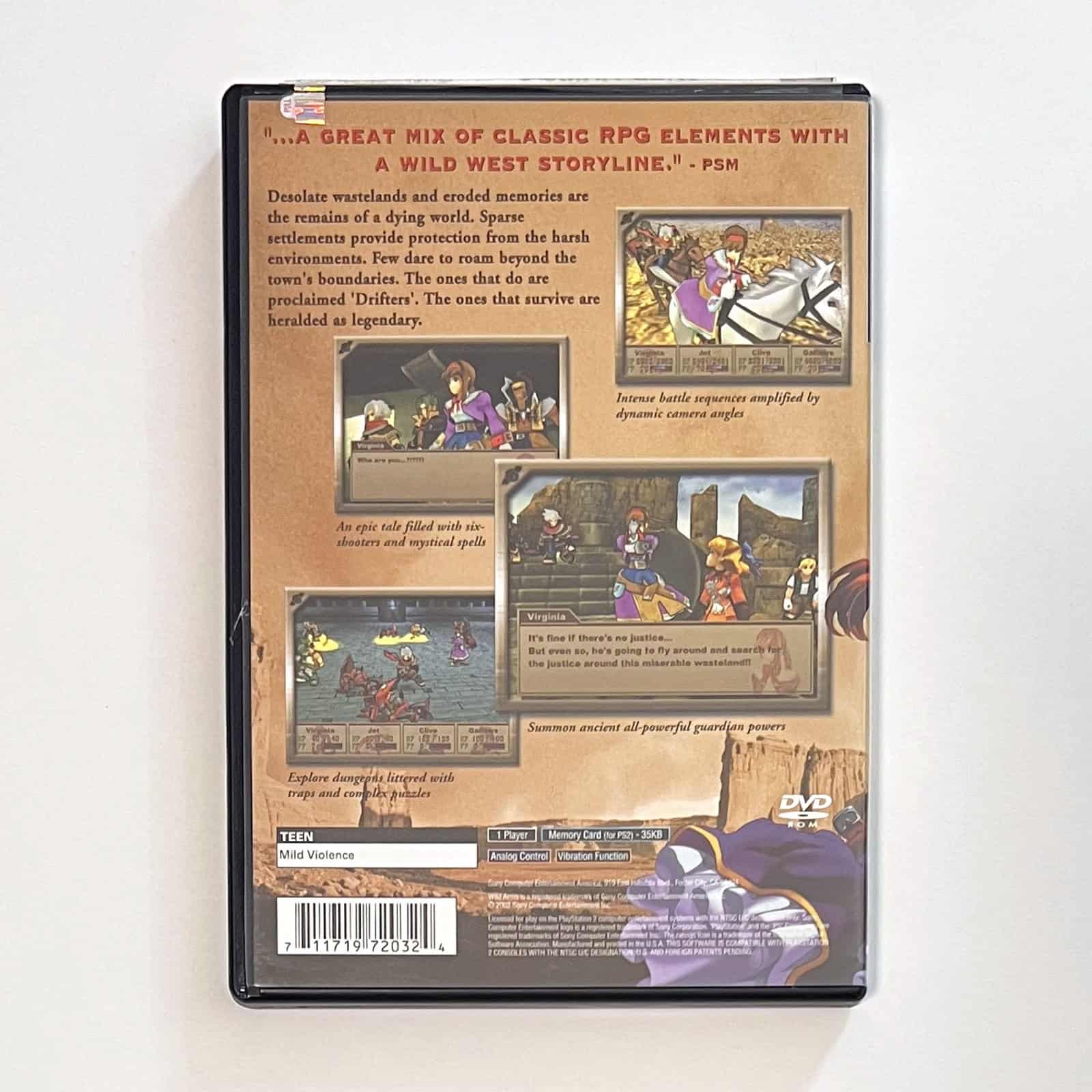 Wild ARMs 3 PS2 back cover